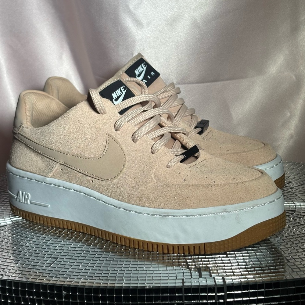 Nike Light Tan Sneakers with White Sole